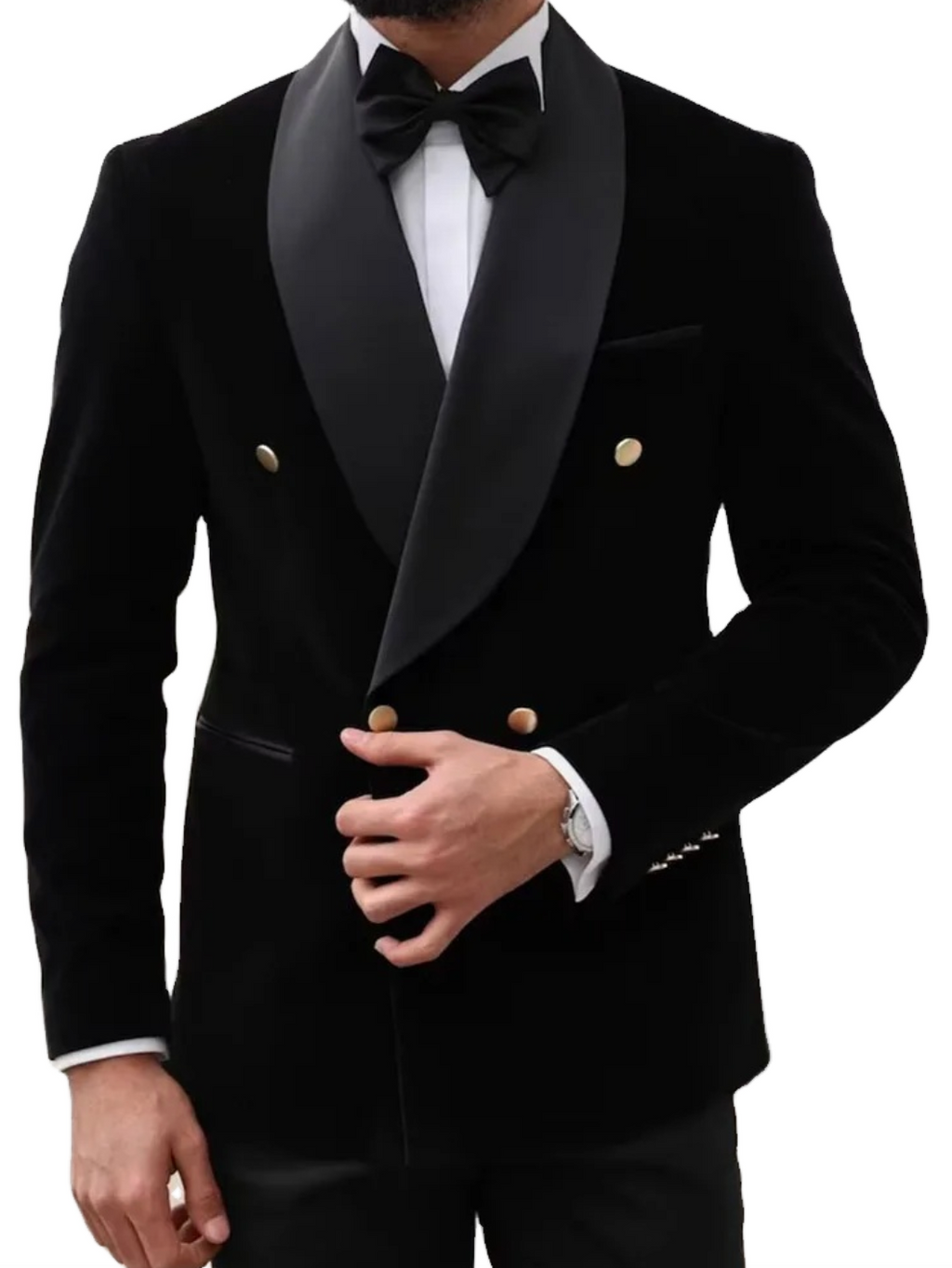 Men's Formal 2-Piece Satin Lapel Suit