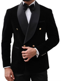 Men's Formal 2-Piece Satin Lapel Suit