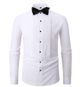 Men's White Long Sleeve Tuxedo Shirt