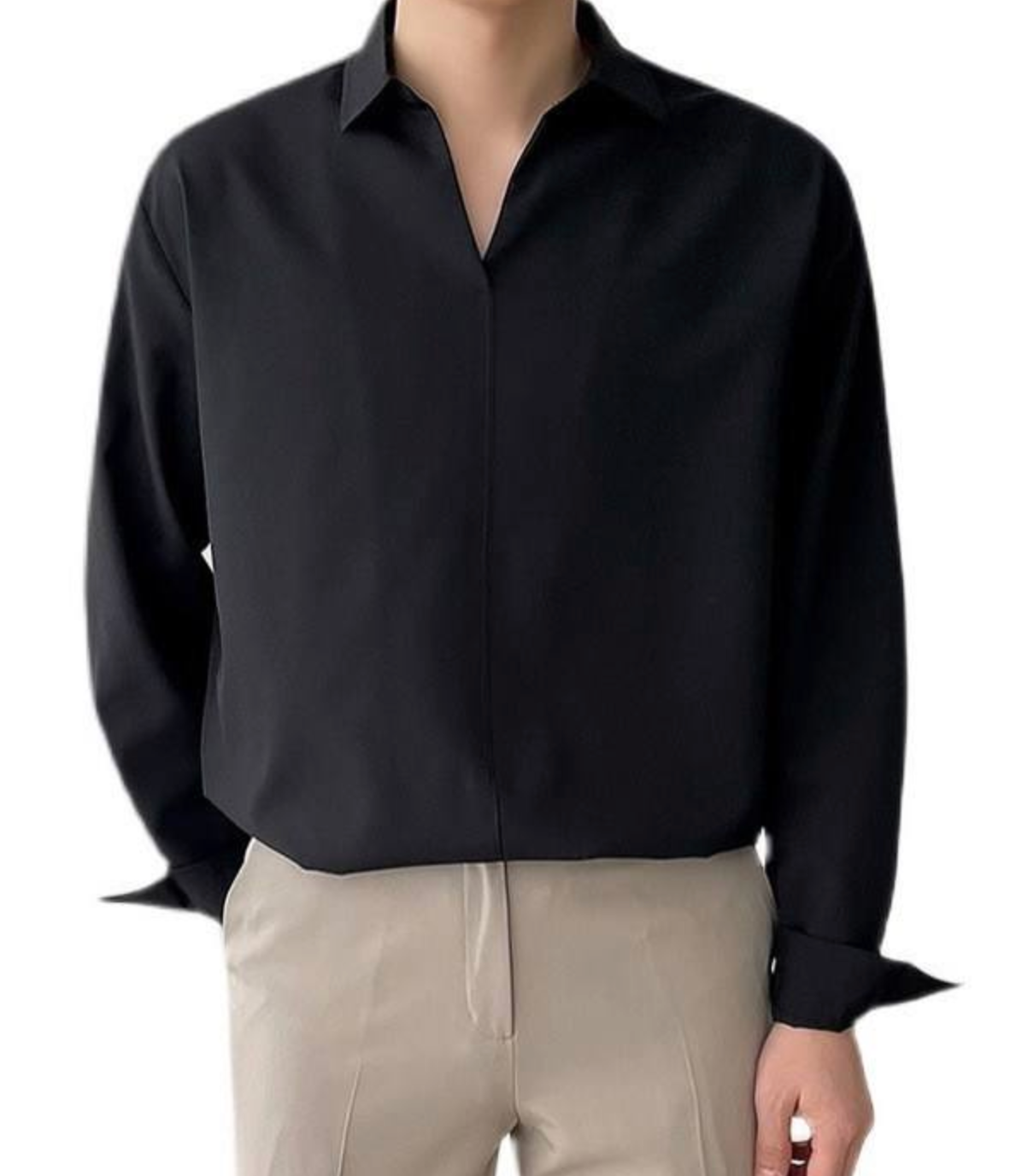 Men's V-Neck Long Sleeve Shirt