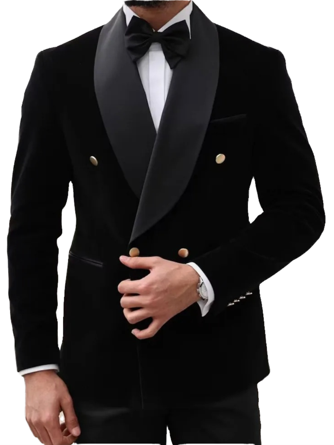 Men's Formal 2-Piece Satin Lapel Suit