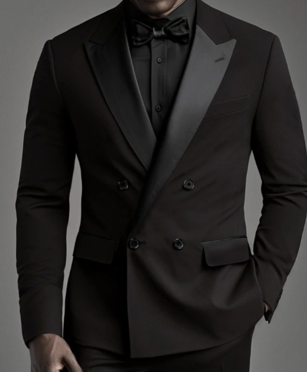Men's Formal 2-Piece Satin Lapel Suit
