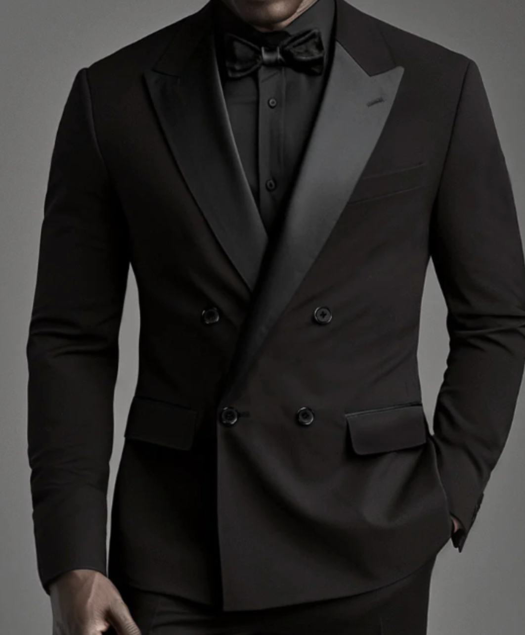 Men's Formal 2-Piece Satin Lapel Suit