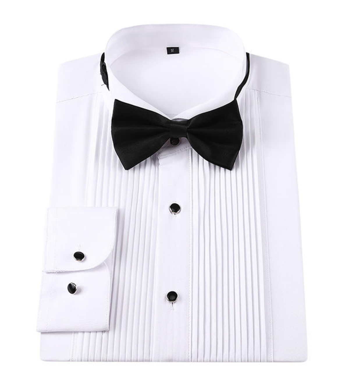 Men's White Long Sleeve Tuxedo Shirt